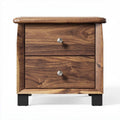 Comodino in legno massello di noce con due cassetti 50 x 40 x 45cm