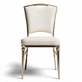 Sedia in tessuto beige con struttura in metallo dorato 45 x 45 x 90cm