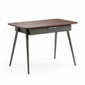 Scrivania moderna in legno e metallo con cassetto 120 x 60 x 75cm
